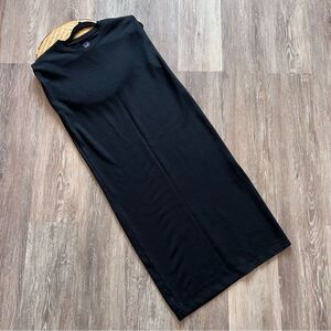 Gap cap sleeve black midi dress‎ small TALL